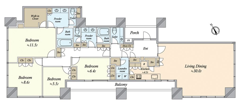 SAION SAKURAZAKA 間取図(平面図)