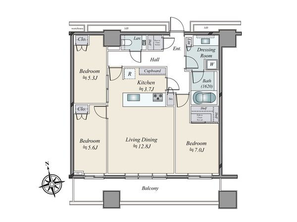 WORLD TOWER RESIDENCE 間取図(平面図) WORLD TOWER RESIDENCE 間取図(平面図)