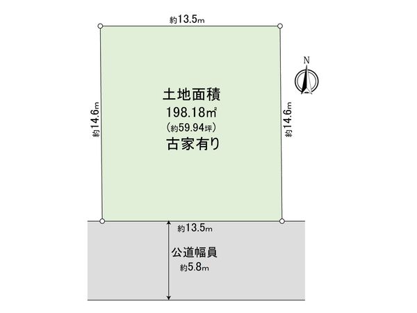 弦巻1丁目 土地 区画図