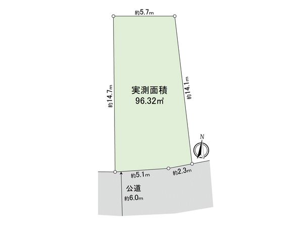 弦巻3丁目 土地 区画図