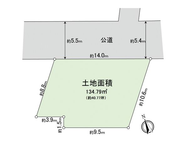 東が丘1丁目土地 区画図