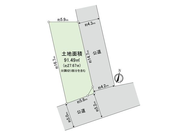 豊町4丁目土地(更地渡し) 区画図 豊町4丁目土地(更地渡し) 区画図