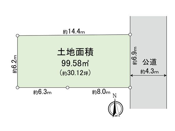 品川区西品川2丁目 土地 区画図