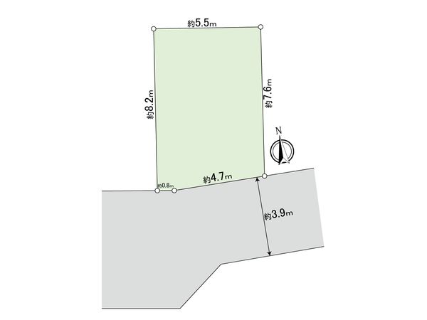 駒沢1丁目 土地 地型図