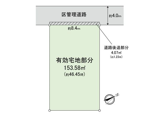 世田谷区野沢4丁目売地 区画図