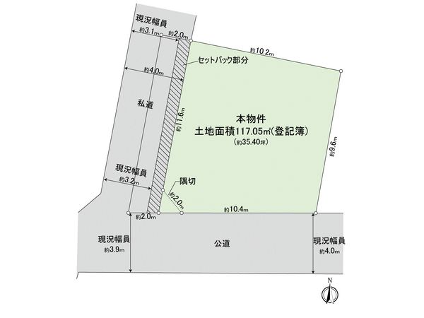 世田谷1丁目 土地 区画図