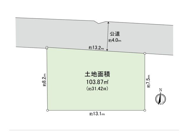 東が丘2丁目 建築条件付土地 区画図