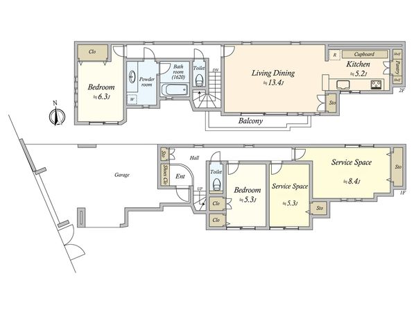 弦巻2丁目 戸建 間取図(平面図) 間取図(平面図)