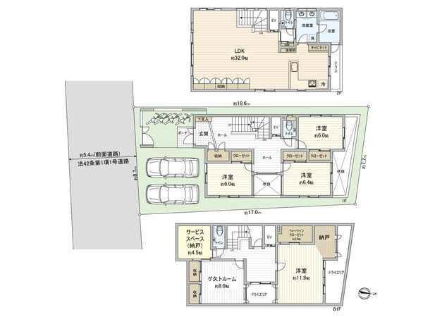 駒沢2丁目戸建 間取図(平面図)