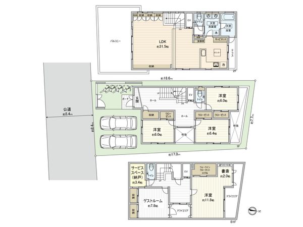 駒沢2丁目戸建 間取図(平面図)