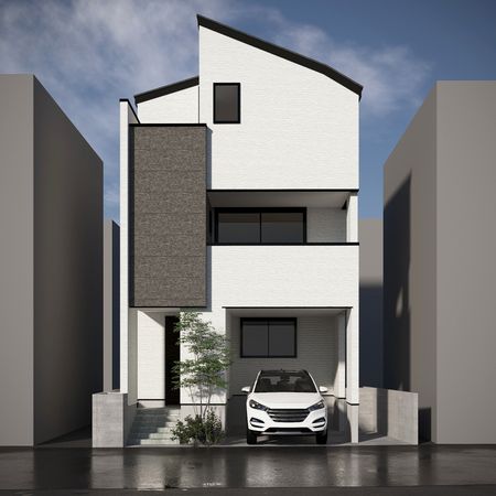 弦巻3丁目 新築戸建 外観パース図