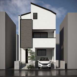 弦巻3丁目 新築戸建 外観パース図