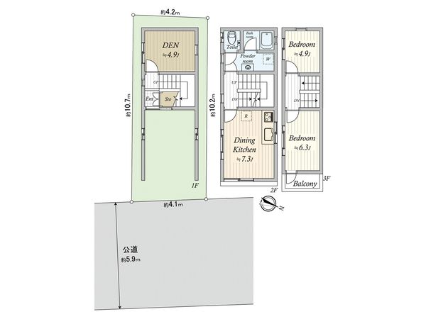 桜新町2丁目 戸建 間取図(平面図) 桜新町2丁目 戸建 間取図(平面図)