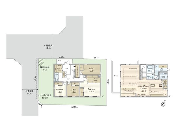 深沢8丁目 戸建 間取図(平面図) 深沢8丁目 戸建 間取図(平面図)