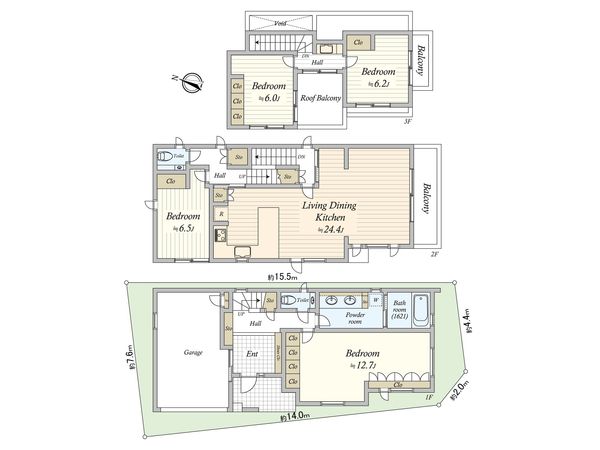 駒沢3丁目戸建 間取図(平面図) 駒沢3丁目戸建 間取図(平面図)