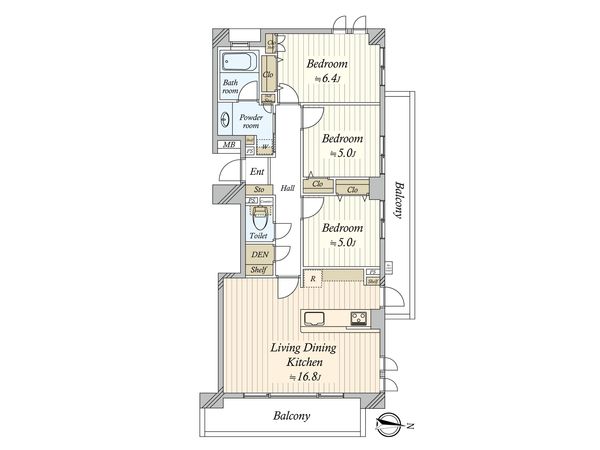 レオニス駒沢公園 間取図(平面図) レオニス駒沢公園 間取図(平面図)