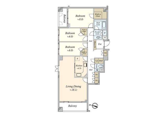 ラ・コルダ弦巻 ガーデンコート 間取図(平面図) ラ・コルダ弦巻 ガーデンコート 間取図(平面図)