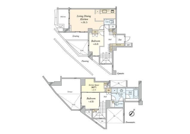 プラウド弦巻アベニュー 間取図(平面図) 間取図(平面図)