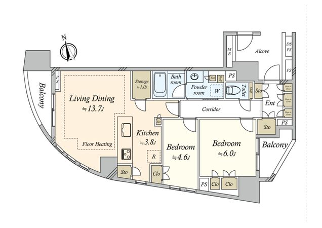 プラウド渋谷東 間取図(平面図) 間取図(平面図)