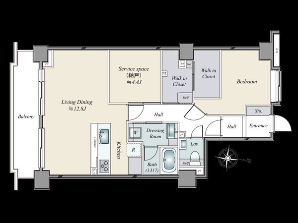 パルティール赤坂 間取図(平面図)