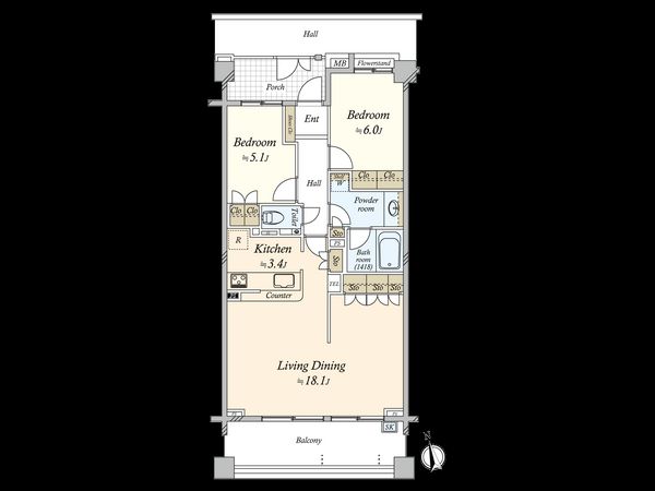 パークハウス等々力一丁目 間取図(平面図) 間取図(平面図)