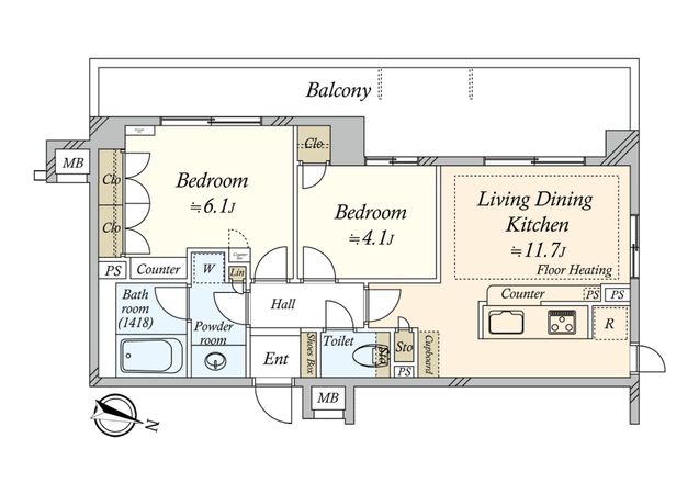グランスイート桜新町 間取図(平面図) グランスイート桜新町 間取図(平面図)