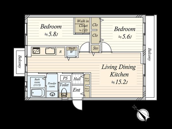 上馬マンション 間取図(平面図)