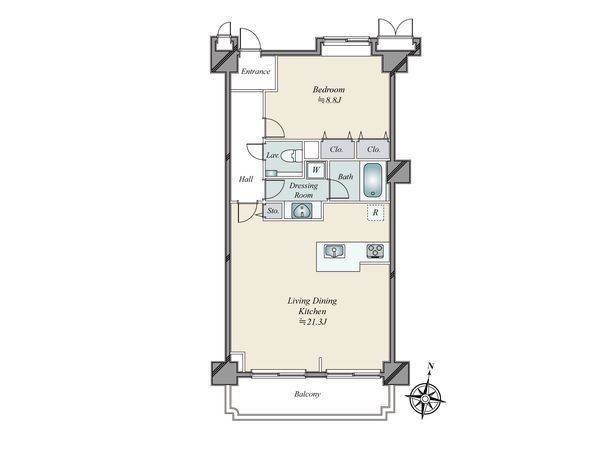 パルティール赤坂 間取図(平面図) 間取図(平面図)