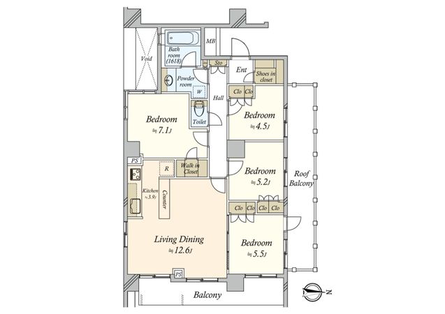 サンウッド桜新町 間取図(平面図)