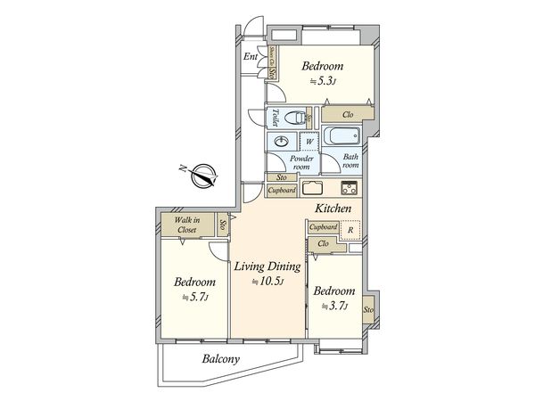 メゾン深沢 間取図(平面図) メゾン深沢 間取図(平面図)
