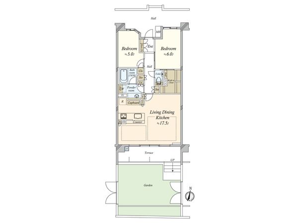 リストレジデンス桜新町 間取図(平面図)