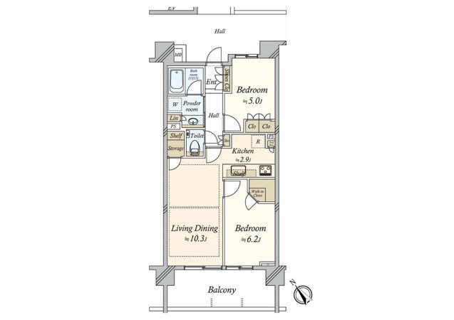 クレヴィア駒沢大学 間取図(平面図)