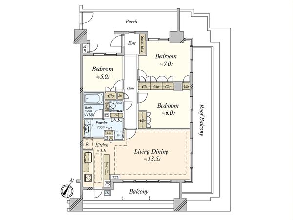 イトーピア桜新町グランピークス 間取図(平面図) イトーピア桜新町グランピークス 間取図(平面図)