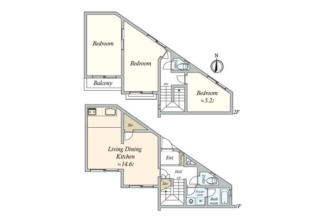 コートハウス野沢 間取図(平面図) コートハウス野沢 間取図(平面図)