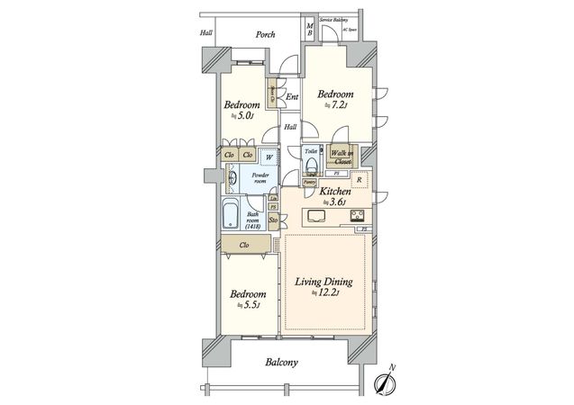 ヴィークステージ桜新町 間取図(平面図)