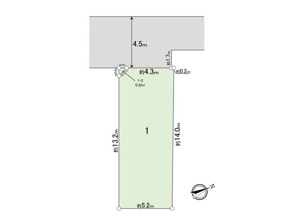 平井1丁目 土地 1区画 区画図 区画図
