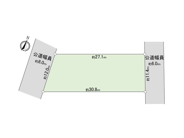 市川市堀之内3丁目 土地 区画図
