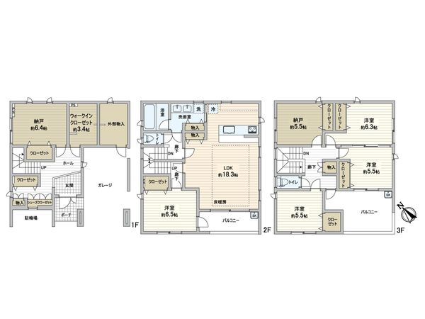 平井3丁目 借地権付戸建 間取図(平面図) 平井3丁目 借地権付戸建 間取図(平面図)