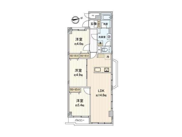 ジュネシオン平井 間取図(平面図) ジュネシオン平井 間取図(平面図)