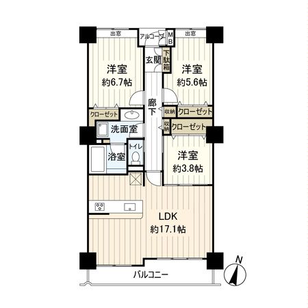 ビューネタワー平井 間取図(平面図) ビューネタワー平井 間取図(平面図)