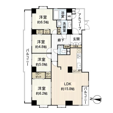 ライオンズステーションプラザ大島 間取図(平面図) 間取図(平面図)