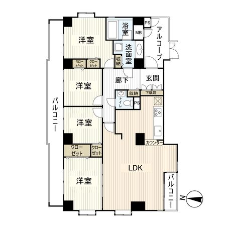 ライオンズステーションプラザ大島 間取図(平面図)