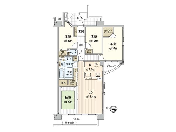 グランパース亀戸 間取図(平面図)
