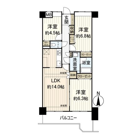 ブライトコート平井 間取図(平面図) ブライトコート平井 間取図(平面図)