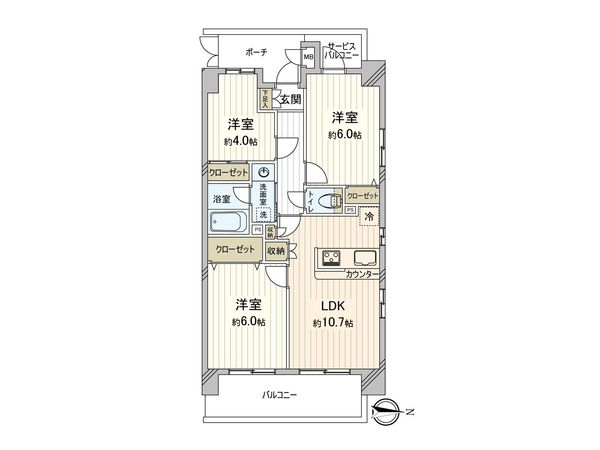 大島サンハイツ 間取図(平面図)