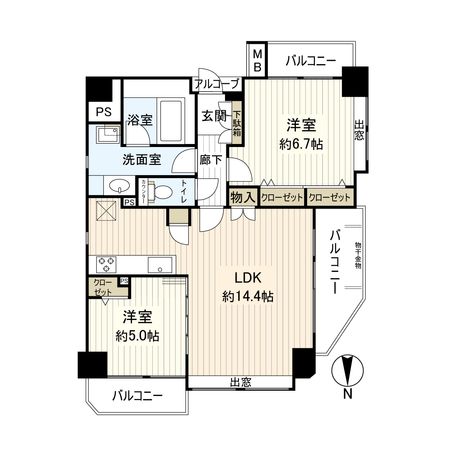 ベルグコート亀戸中央公園 間取図(平面図) 間取図(平面図)
