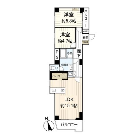 クレール亀戸 間取図(平面図)