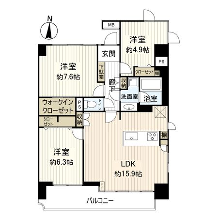 コスモプレイス亀戸 間取図(平面図)