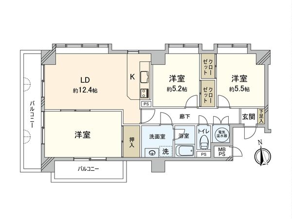 亀戸リリエンハイム 間取図(平面図)