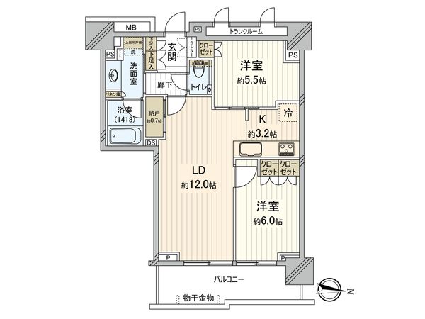 プラウドタワー亀戸クロス ゲートタワー 間取図(平面図)